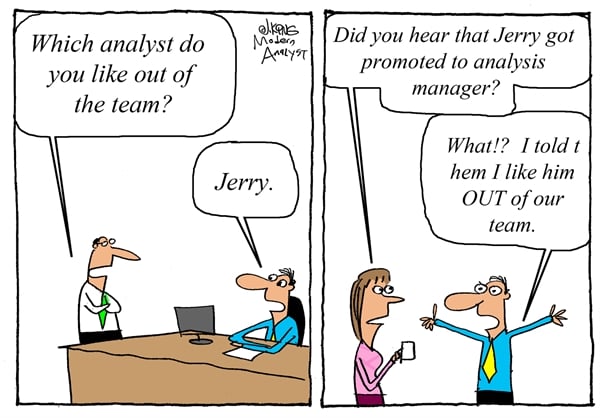Humor - Cartoon: Business Analyst Promotion